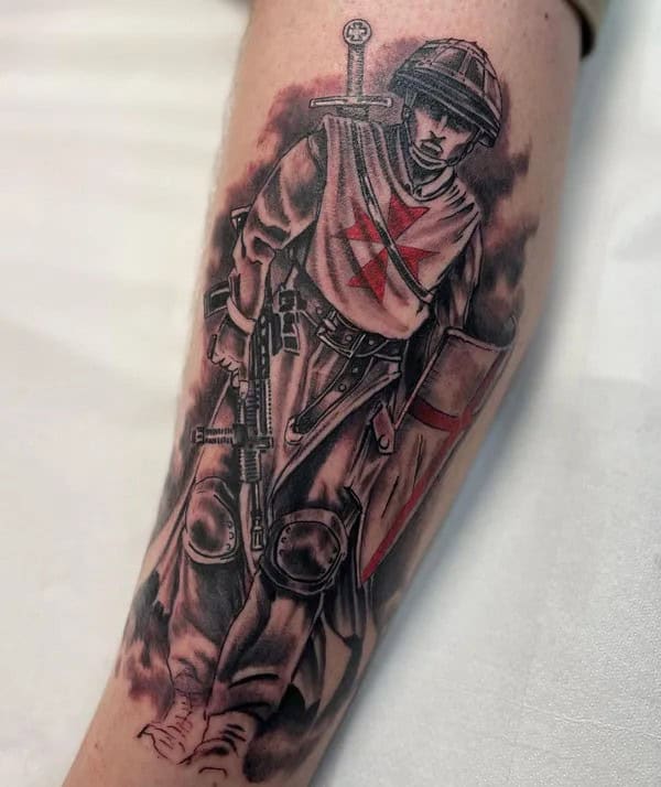 Patriotic Soldier Tattoo