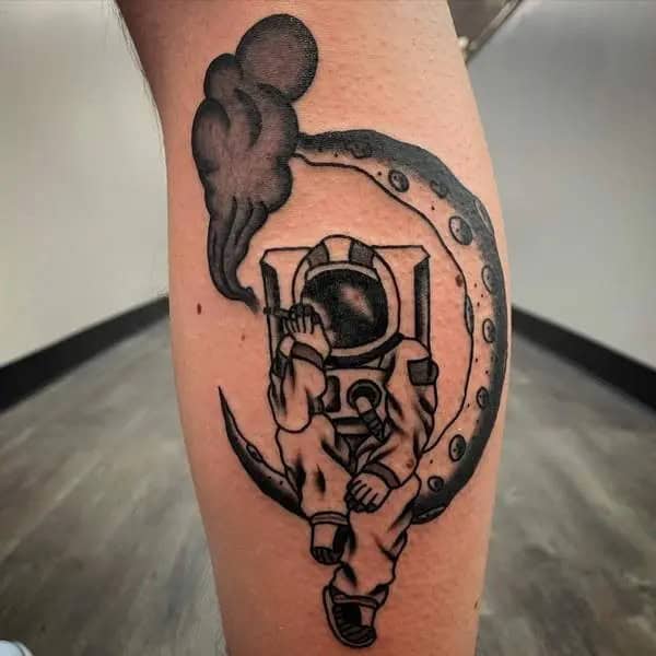 Traditional Astronaut Tattoo