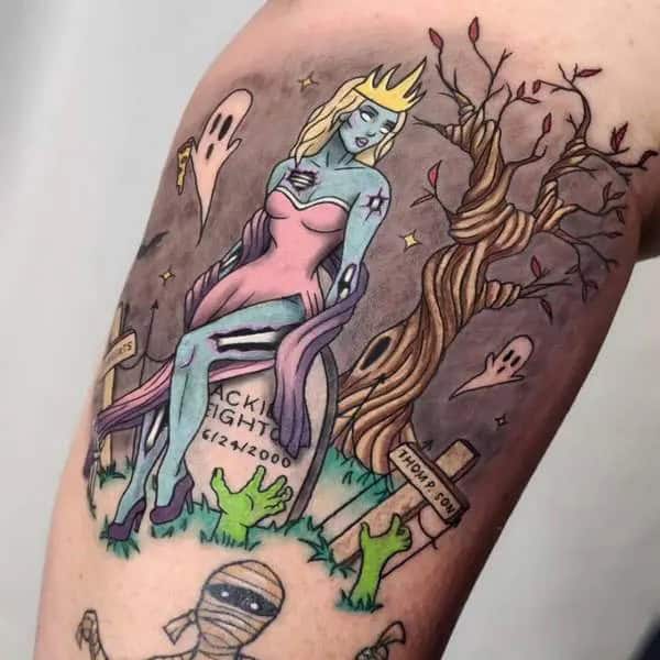 Zombie Pin-Up Tattoo