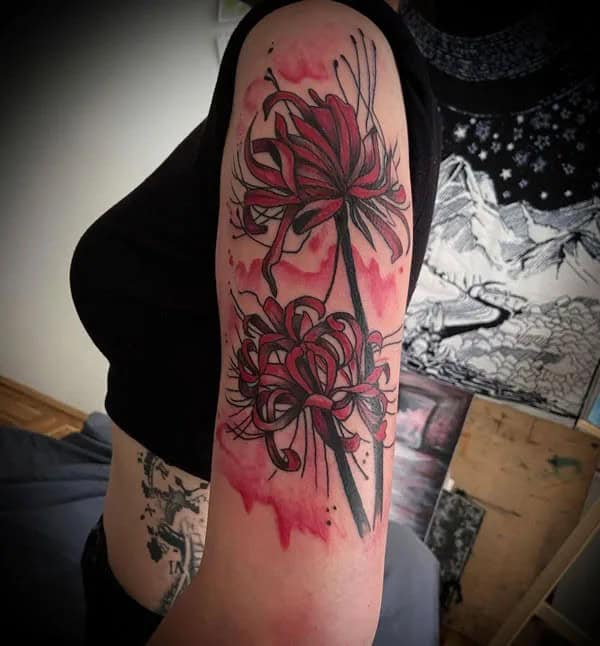 Demon Slayer Spider Lily Tattoo