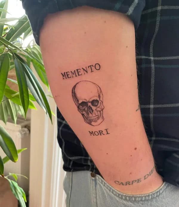 Memento Mori Skull Tattoo