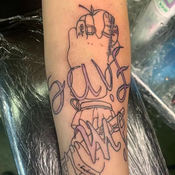 Save Me Outline Tattoo