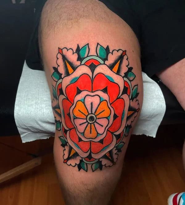 Traditional Knee Tattoo