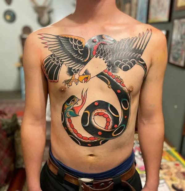 Eagle and Snake Tattoo