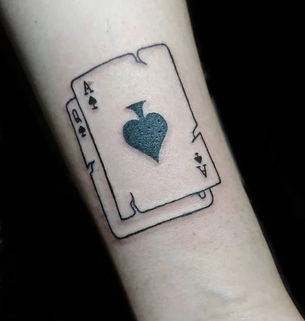 Neo Traditional Queen of Spades Tattoo