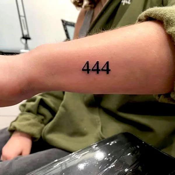 444 Forearm Tattoo