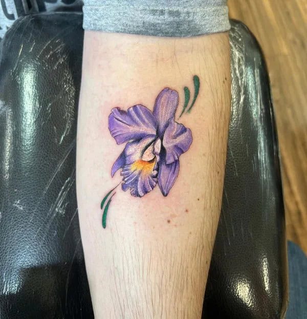 Single Orchid Tattoo