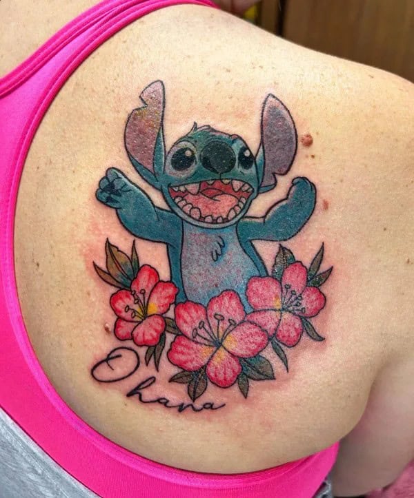 Stitch Shoulder Tattoo