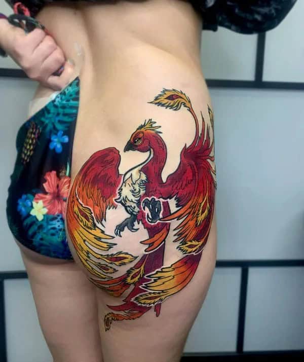 Phoenix Butt Tattoo