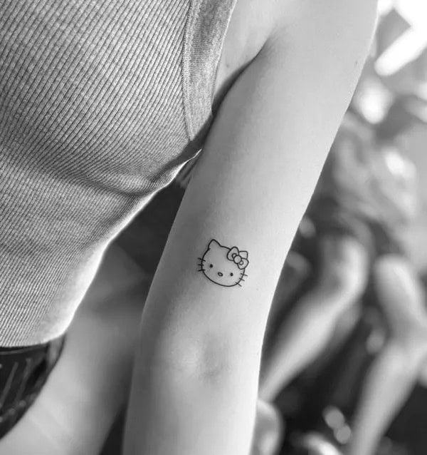 Ankle Hello Kitty Tattoo