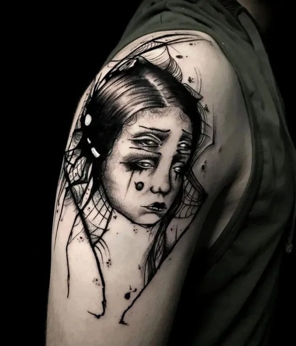 Horror Portrait Tattoo