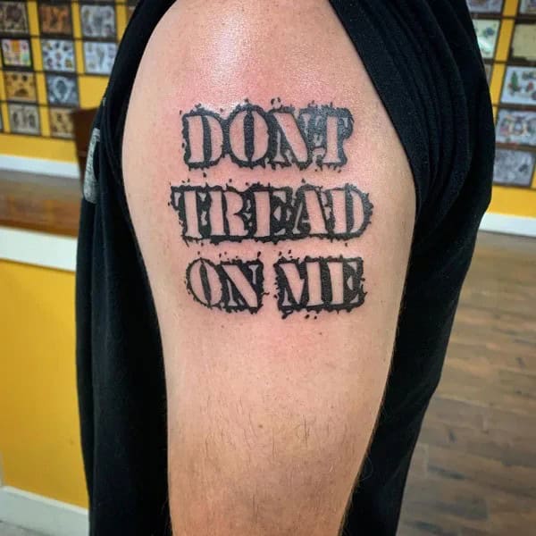 “Don’t Tread On Me” Back Tattoo