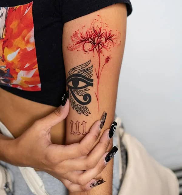 Demon Slayer Spider Lily Tattoo