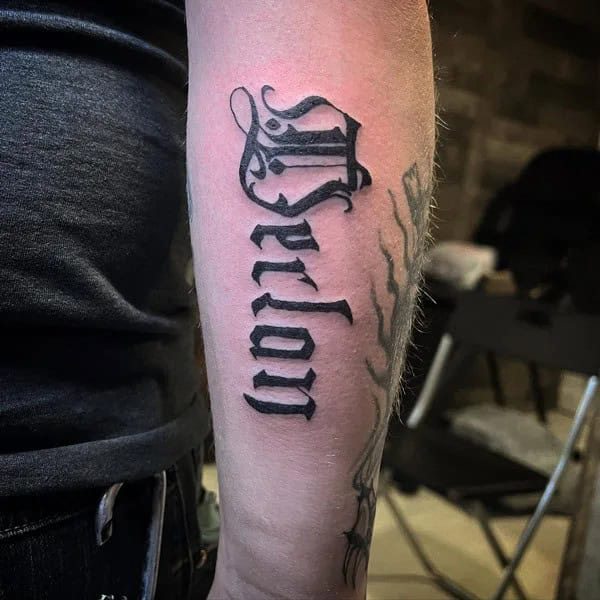 Name on Forearm Tattoo