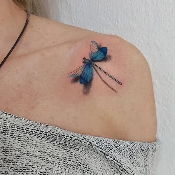 3D Dragonfly Tattoo