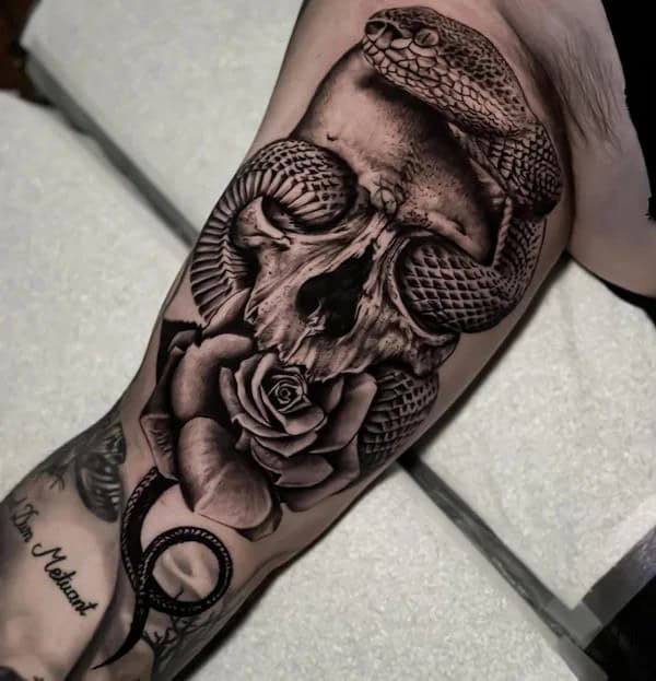 Snake Bicep Tattoo