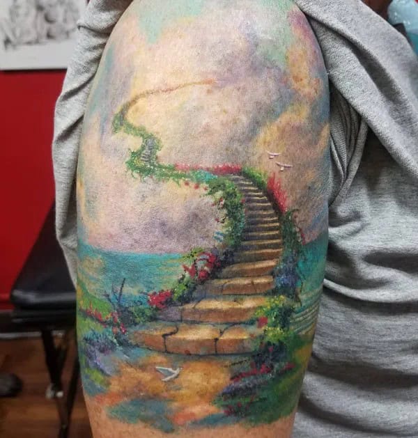 More Unique Stairway To Heaven Tattoo Ideas To Wear in 2024