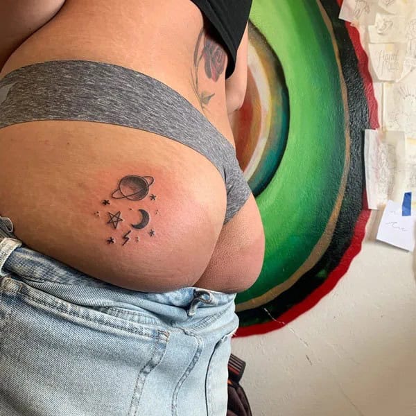 Bite Me Butt Tattoo