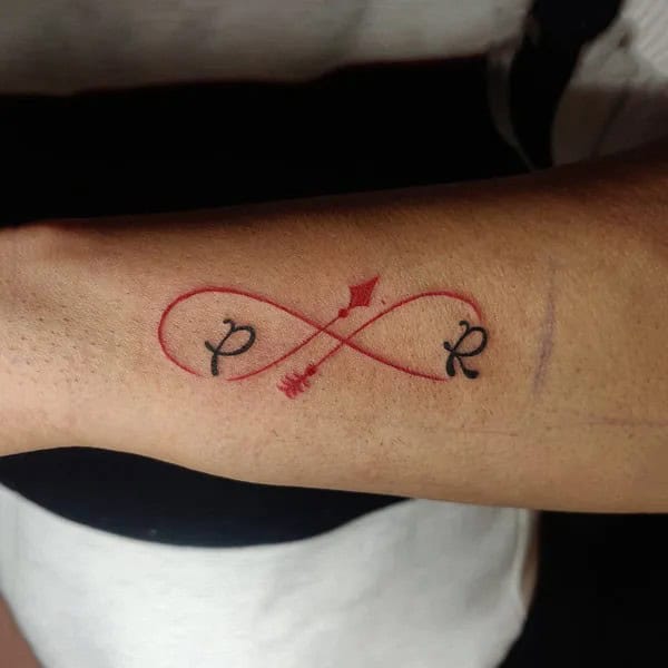 Infinity Initial Tattoo