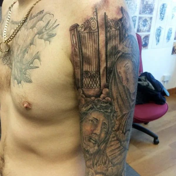 Gates of Heaven and Jesus Tattoo