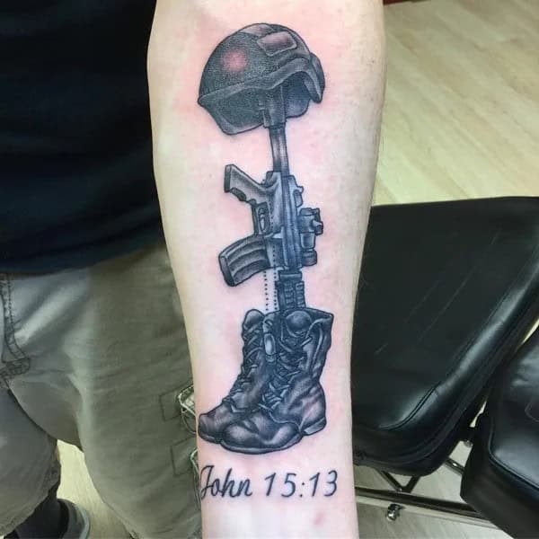 Soldiers Cross Tattoo