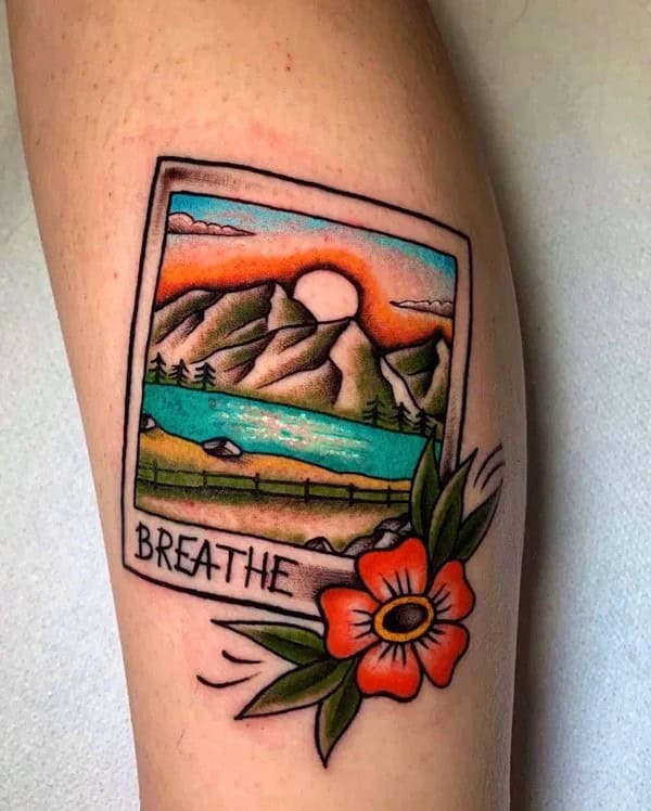 Mountain Sunset Tattoo