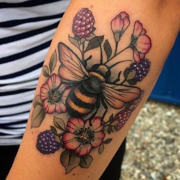 Bee Sleeve Tattoo