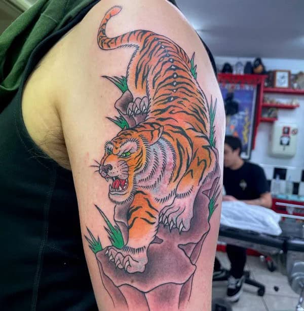 Japanese Tiger Tattoo Arm