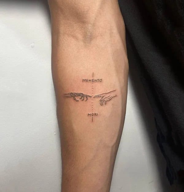 Minimalist Memento Mori Tattoo