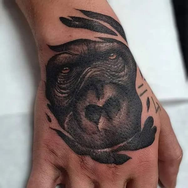 Gorilla Hand Tattoo