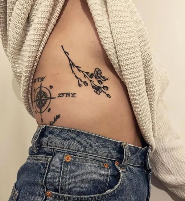 Whale Side Boob Tattoo