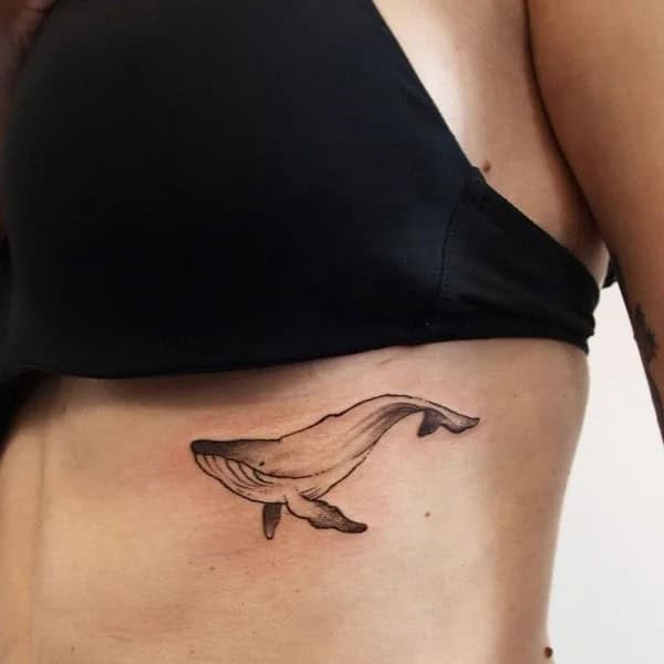 Whale Underboob Tattoo