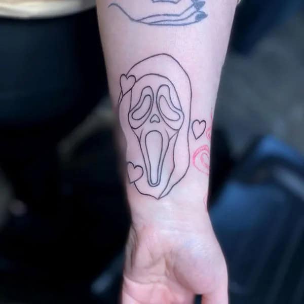 Scream Wrist Tattoo