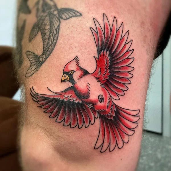 Flying Cardinal Tattoo