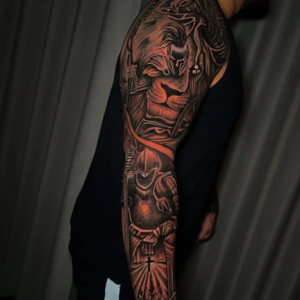 Spartan Sleeve Tattoo