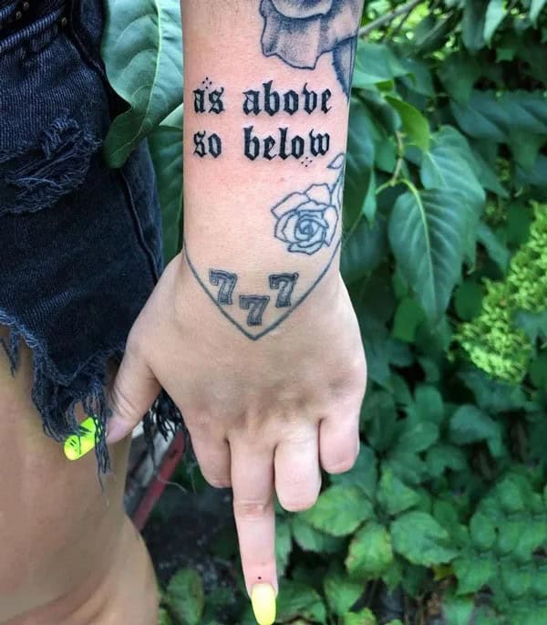 Heart “As above, so below” Tattoo