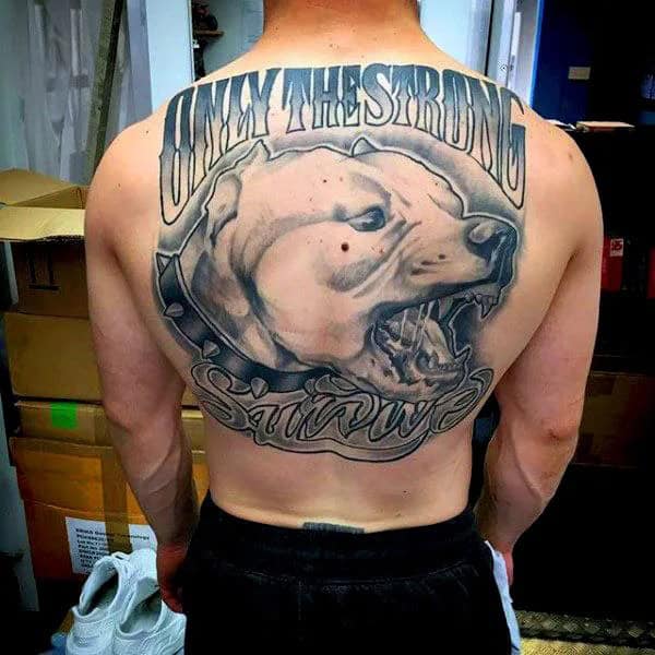 “Only The Strong Survive” Back Tattoo