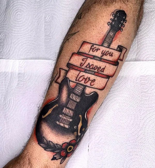 Guitar Forearm Tattoo