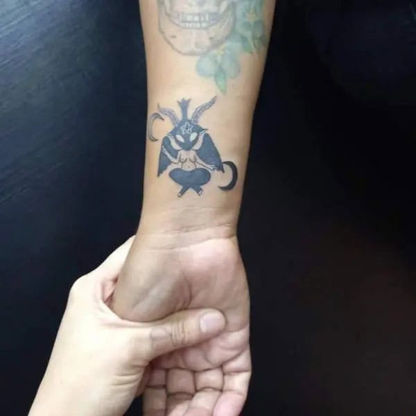 Baphomet Wrist Tattoo