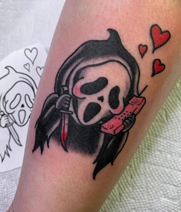 Scream Wrist Tattoo