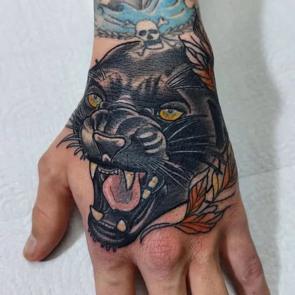 Black Panther Arm Tattoo