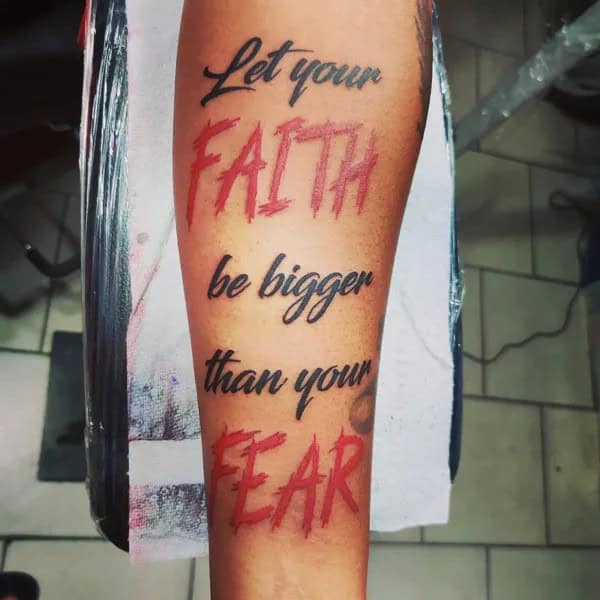 Faith Over Fear Tattoo