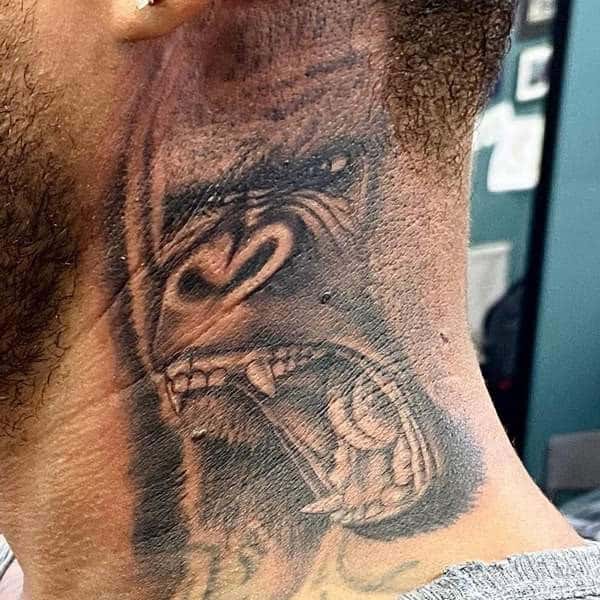 Gorilla Neck Tattoo