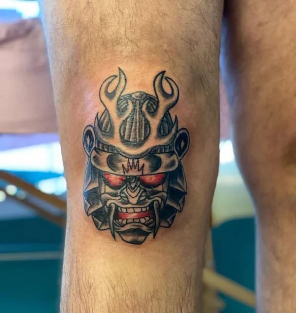 Samurai Knee Tattoo