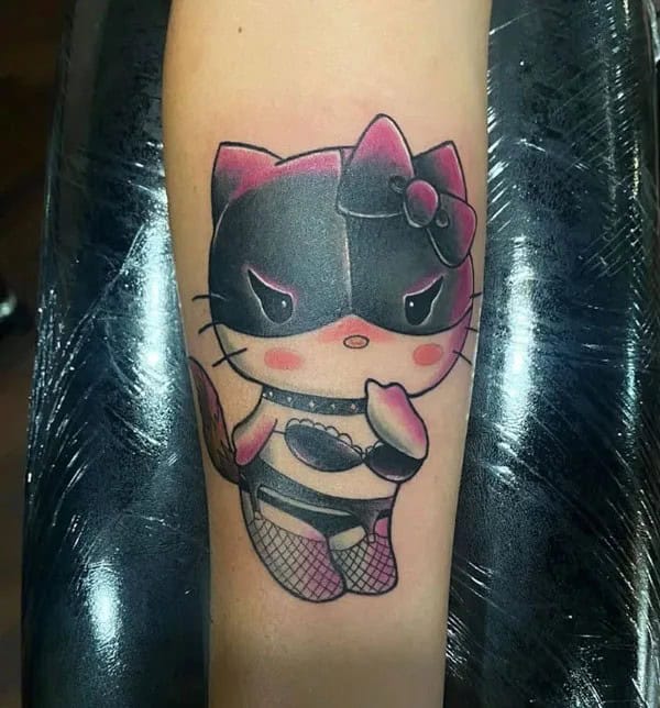 Ankle Hello Kitty Tattoo