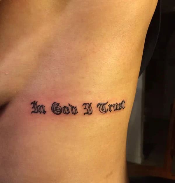 More “In God, We Trust” Tattoos To Dismiss Feelings Of Despair