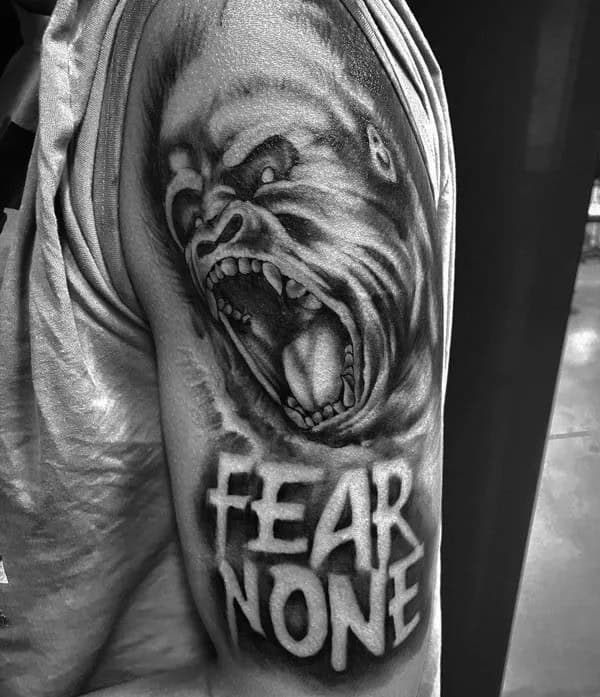 Fear None Skull Tattoo