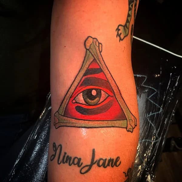 Red Evil Eye Tattoo