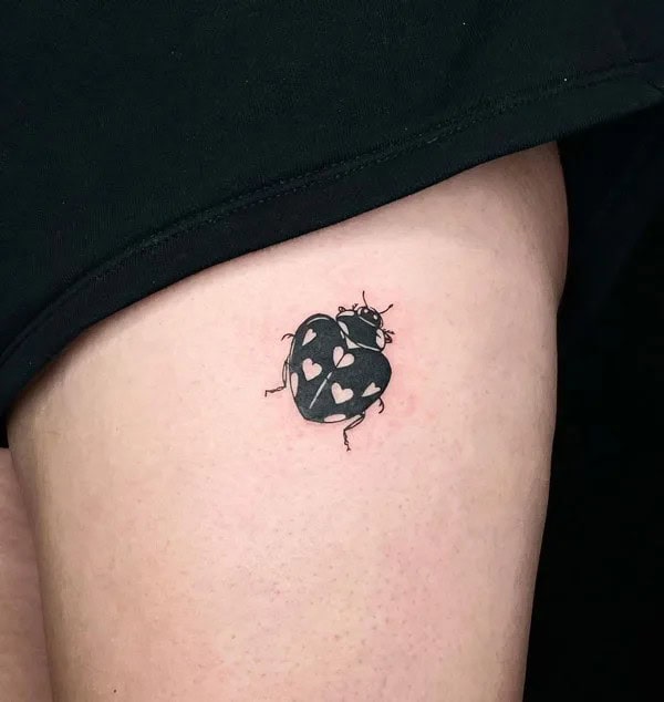 Black Ladybug Tattoo