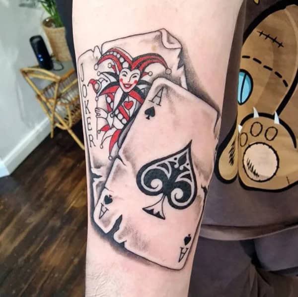 Ace of Spades and Joker Tattoo